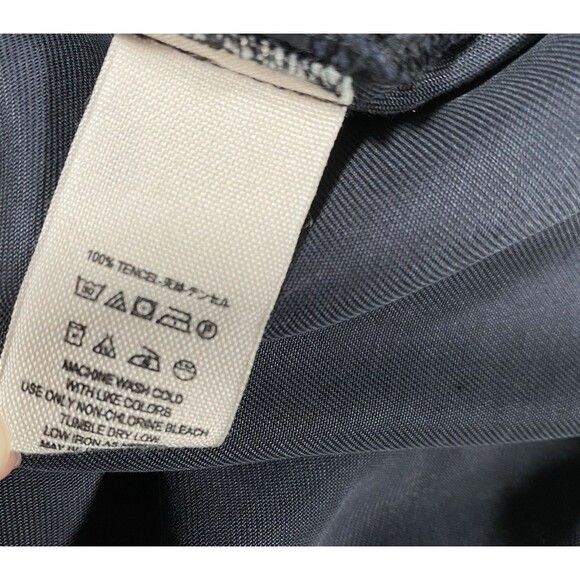 Free People Under Your Spell Tencel Lace Up Tunic Top Flowy Blouse Black Sz M - Picture 5 of 8